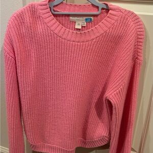 pink saltwater LUXE sweater